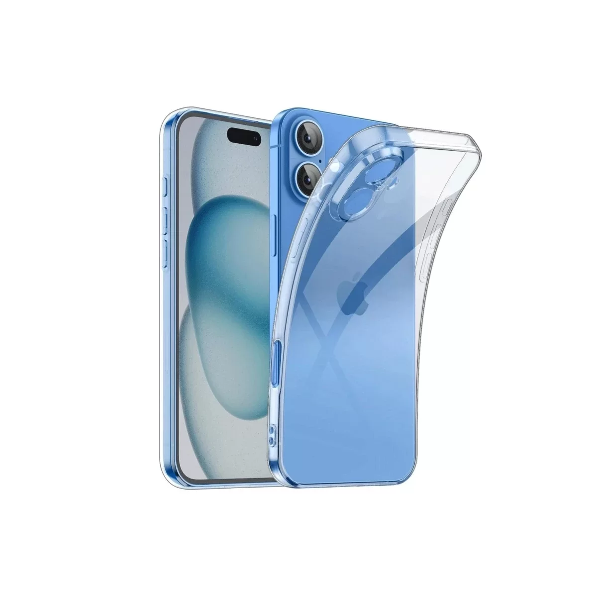 Newface Apple iPhone 16 Kılıf Lüx Şeffaf Silikon
