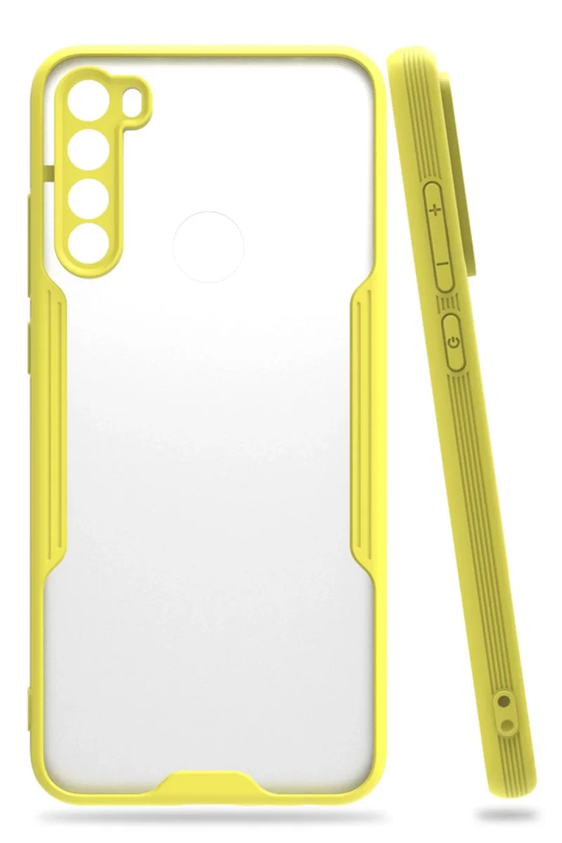 Newface Xiaomi Redmi Note 8 Kılıf Platin Silikon - Sarı