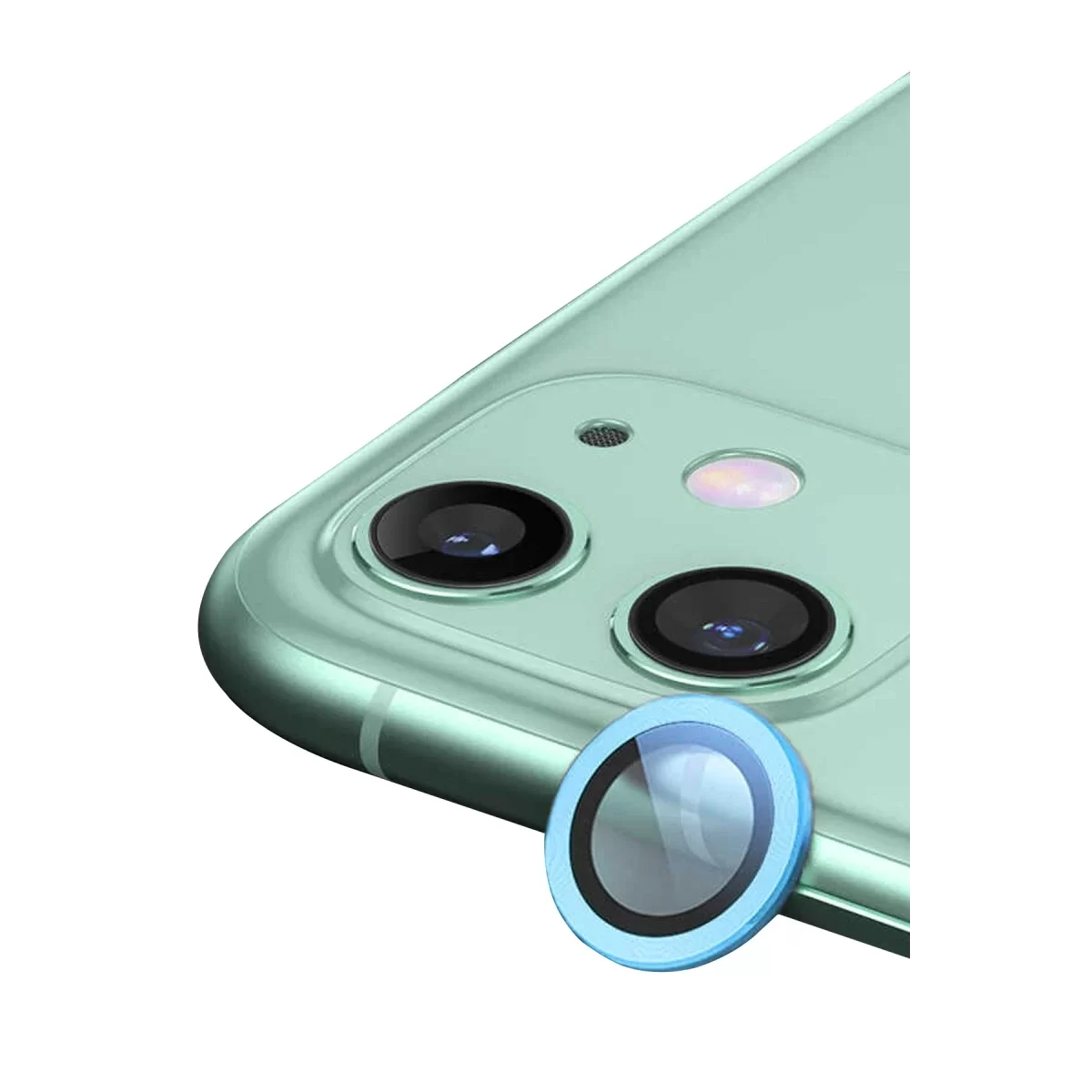 Newface Apple iPhone 12 Raze Metal Kamera Lens - Mavi