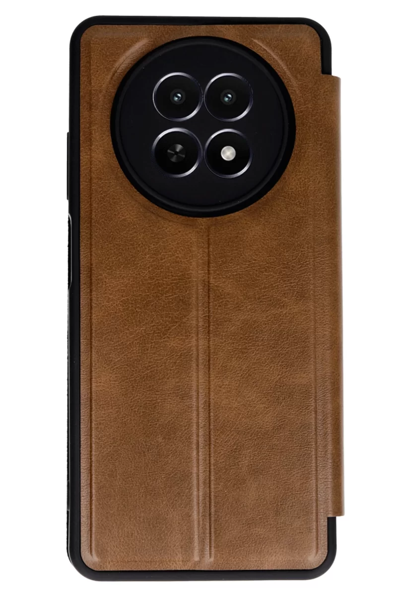 Newface Realme 12 5G Kılıf Flip Cover - Taba