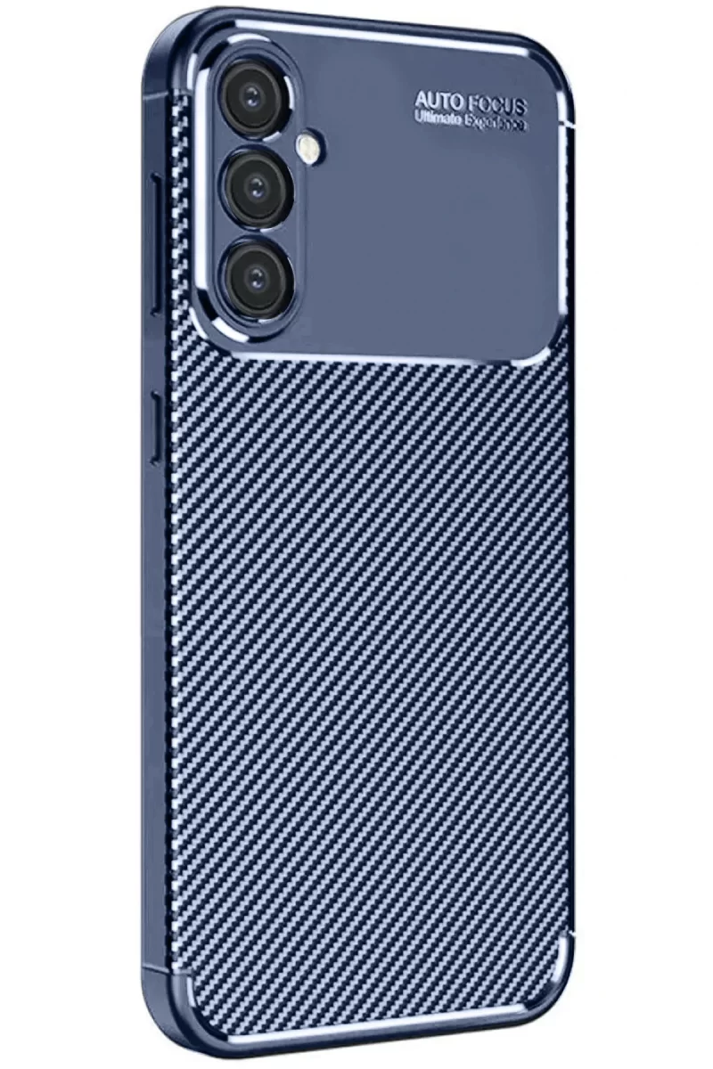 Newface Samsung Galaxy A16 5G Kılıf Auto Focus Karbon Kapak - Lacivert