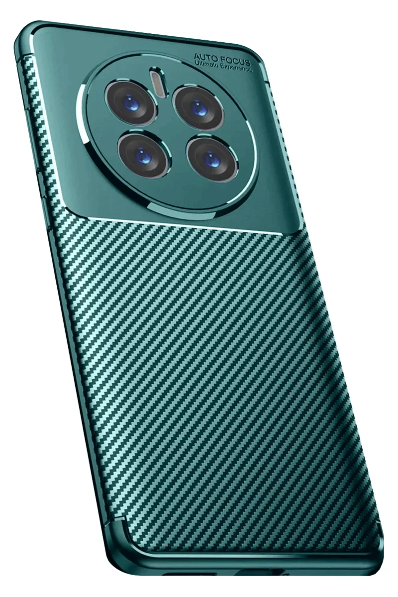 Newface Realme 12 Pro Plus Kılıf Auto Focus Karbon Kapak - Koyu Yeşil
