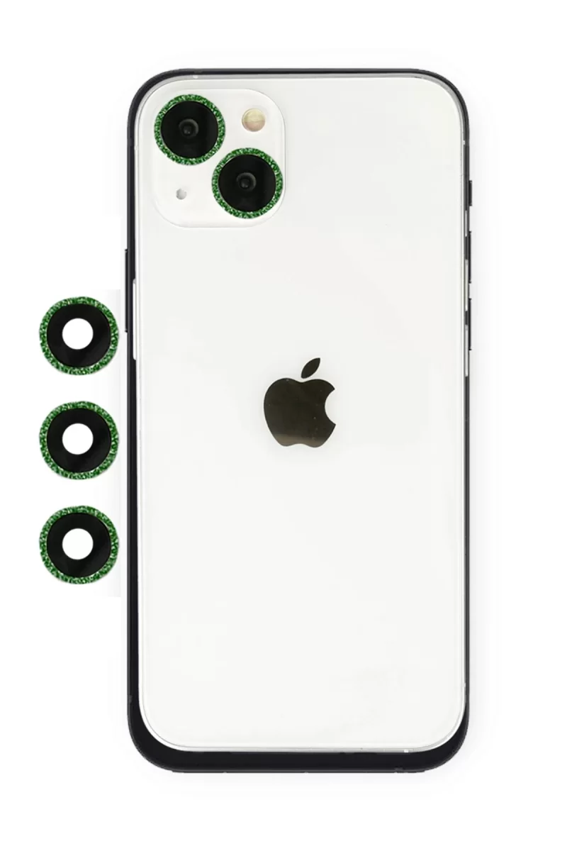 Newface Apple iPhone 14 Shine Kamera Lens - Yeşil