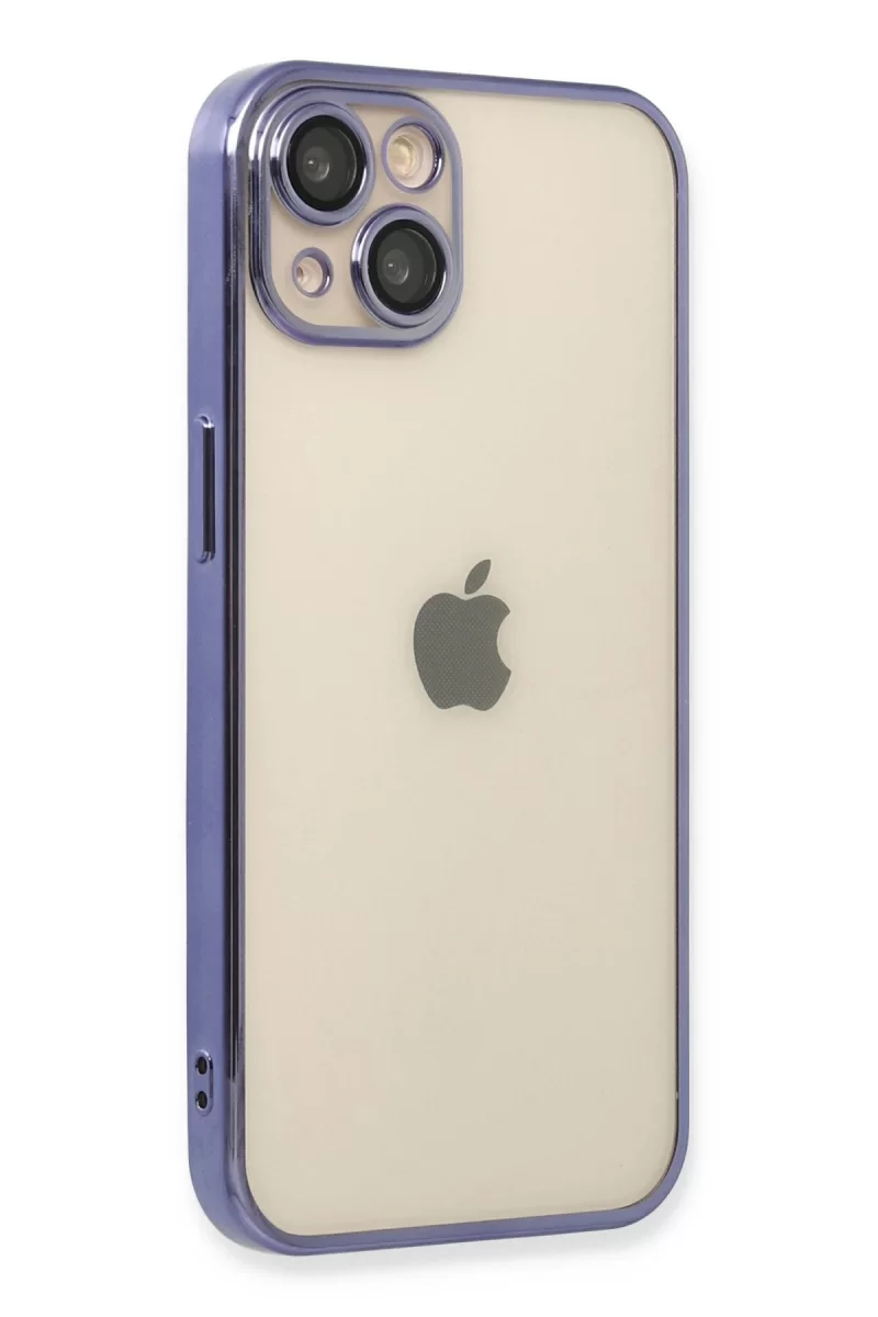 Newface Apple iPhone 13 Kılıf Razer Lensli Silikon - Mor
