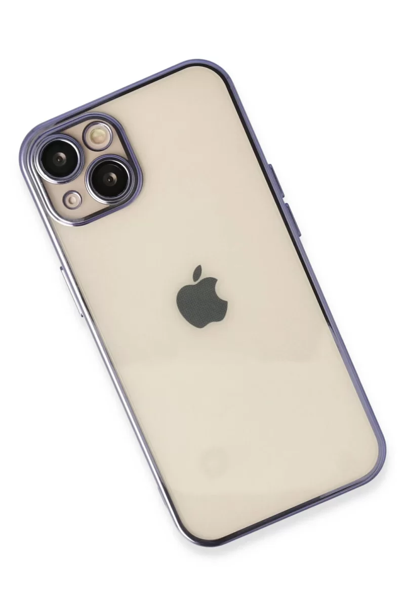 Newface Apple iPhone 13 Kılıf Razer Lensli Silikon - Mor