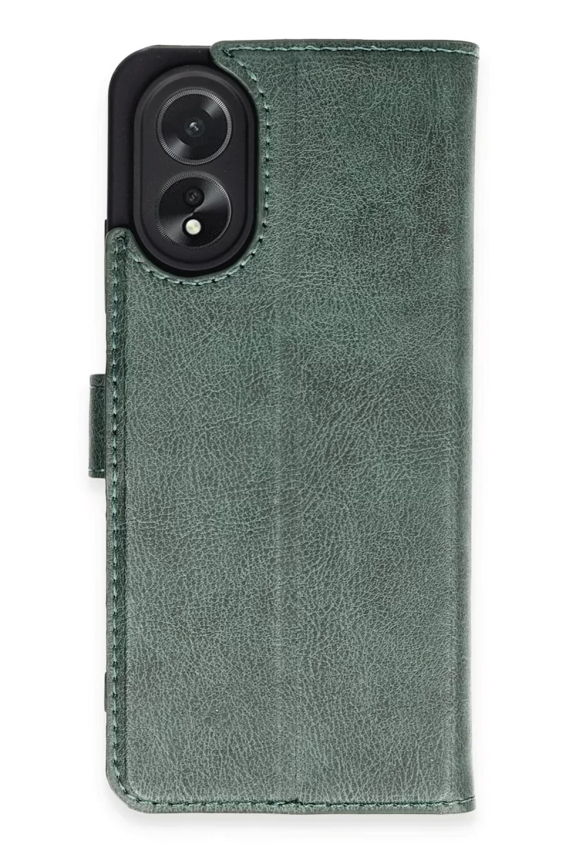 Newface Oppo A38 Kılıf Trend S Plus Kapaklı Kılıf - Yeşil