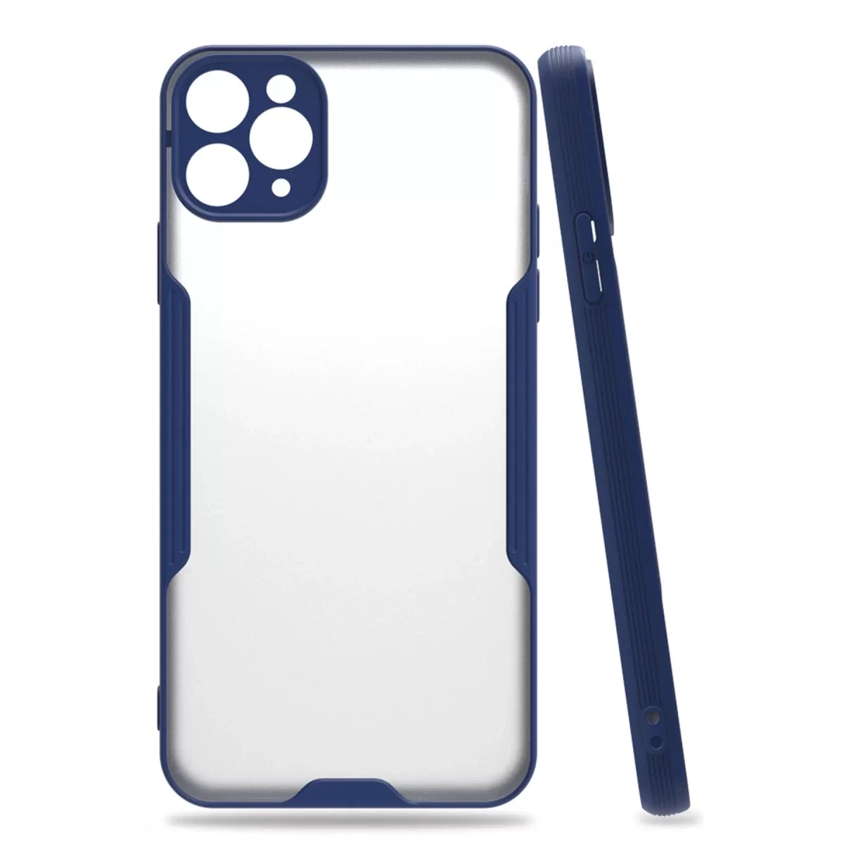Newface Apple iPhone 11 Pro Max Kılıf Platin Silikon - Lacivert