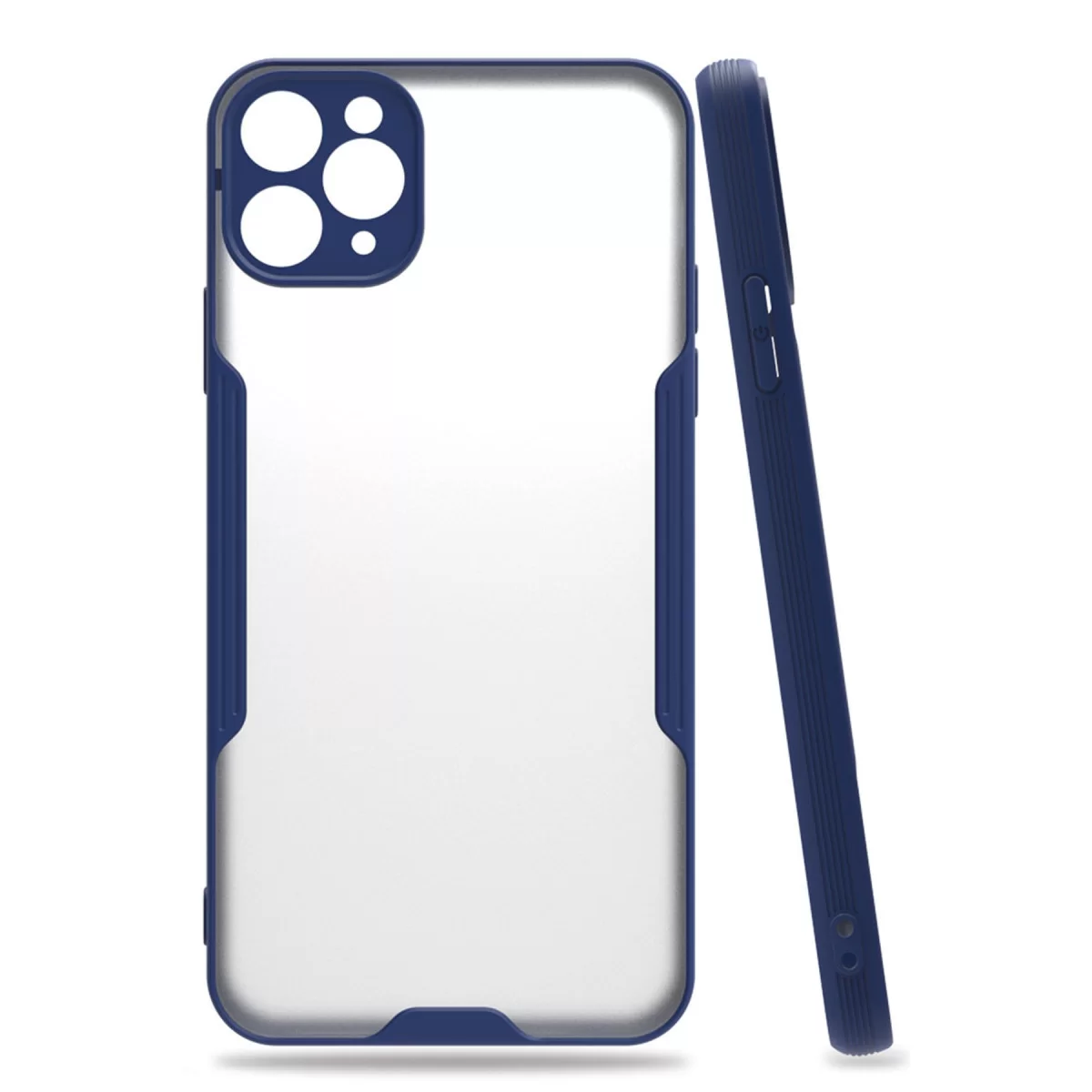Newface Apple iPhone 11 Pro Max Kılıf Platin Silikon - Lacivert