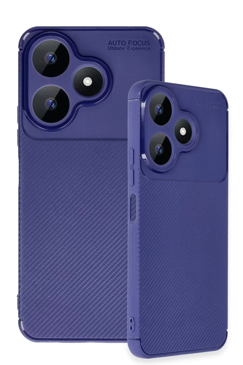 Newface Xiaomi Redmi 13 4G Kılıf Auto Focus Karbon Kapak - Lacivert