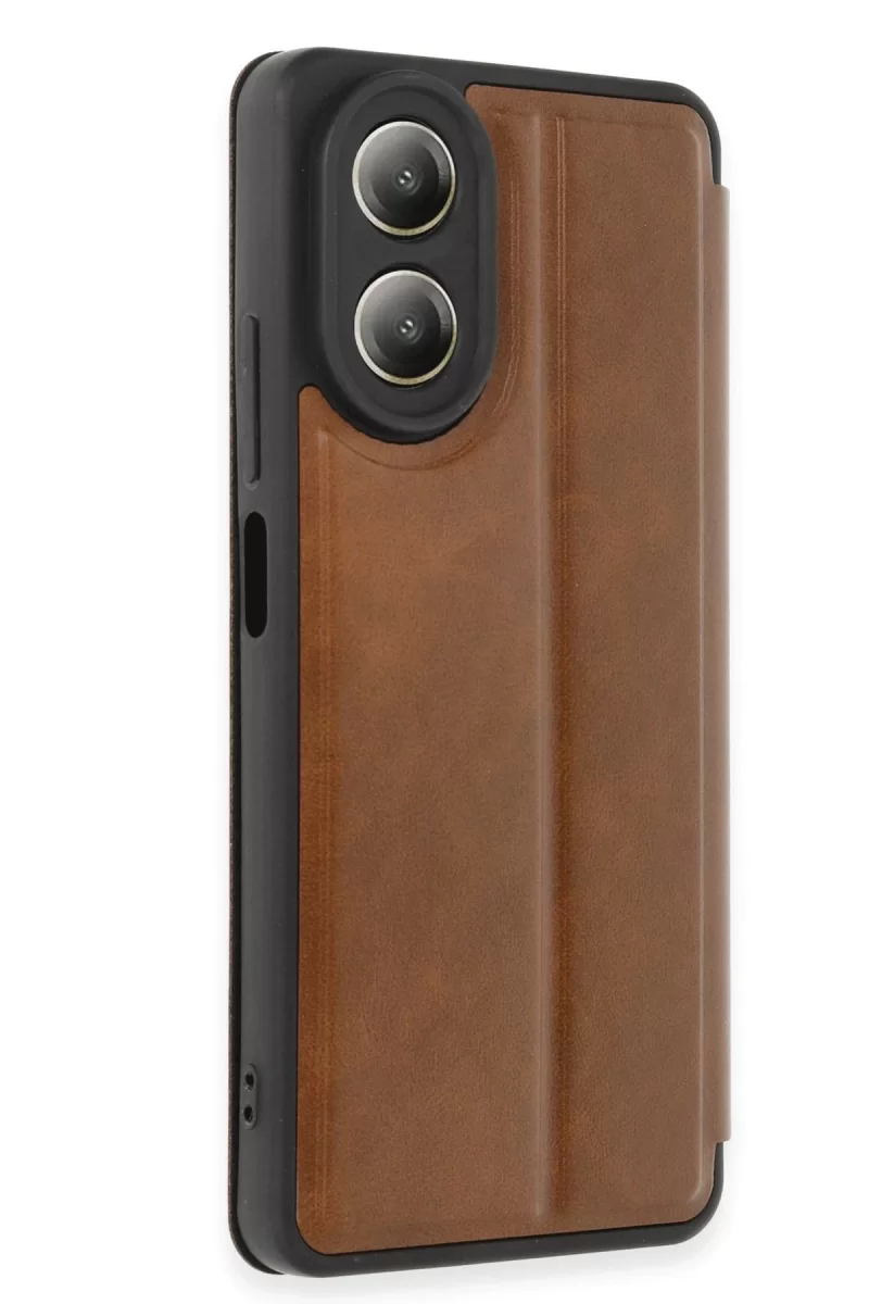 Newface Oppo A38 Kılıf Flip Cover - Taba