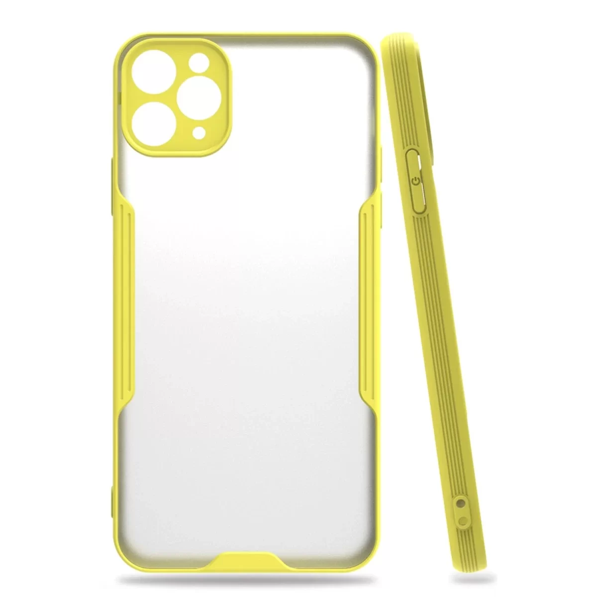 Newface Apple iPhone 11 Pro Max Kılıf Platin Silikon - Sarı