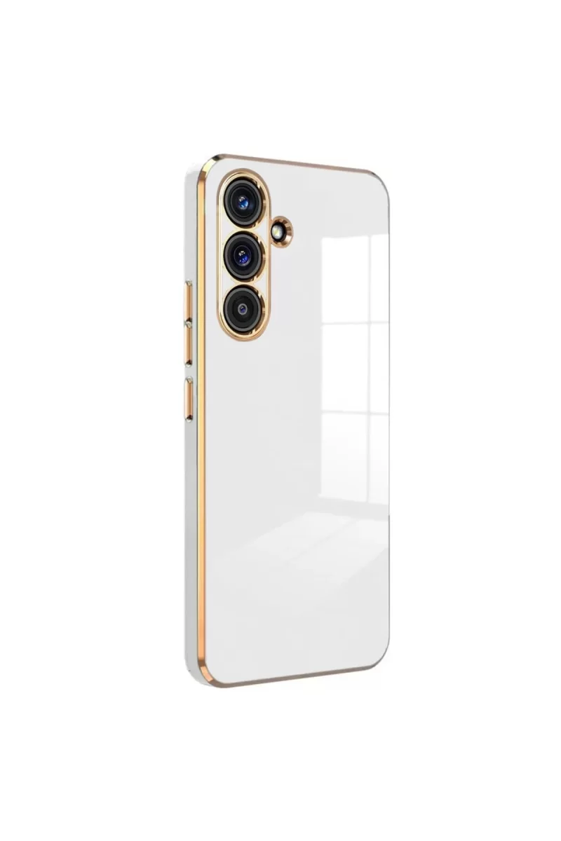 Newface Samsung Galaxy S24 FE Kılıf Volet Silikon - Beyaz