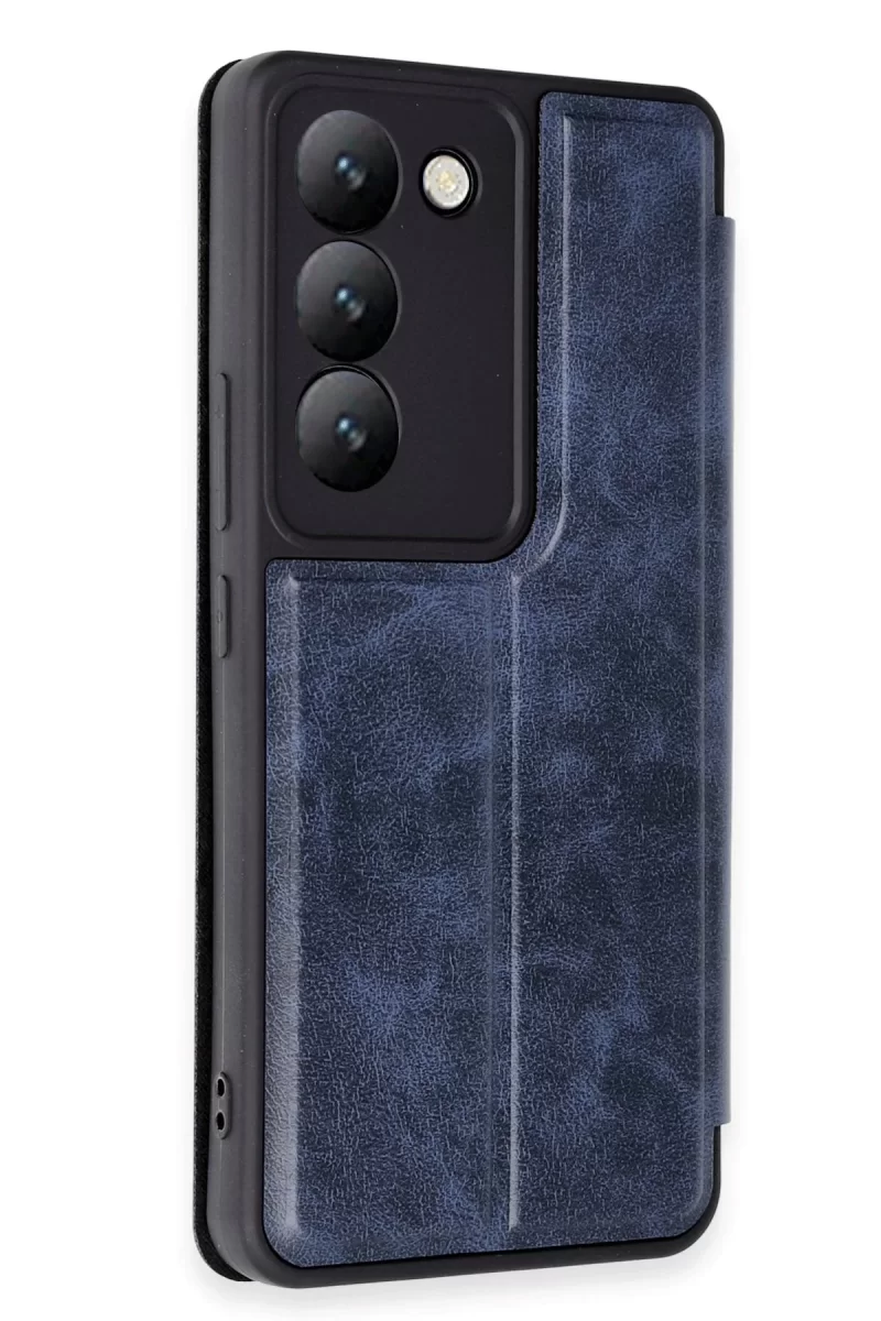 Newface Vivo V30 Lite 4G Kılıf Flip Cover - Lacivert