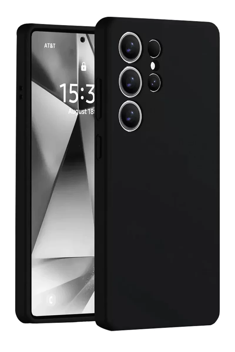 Newface Samsung Galaxy S25 Ultra Kılıf Nano içi Kadife Silikon - Siyah