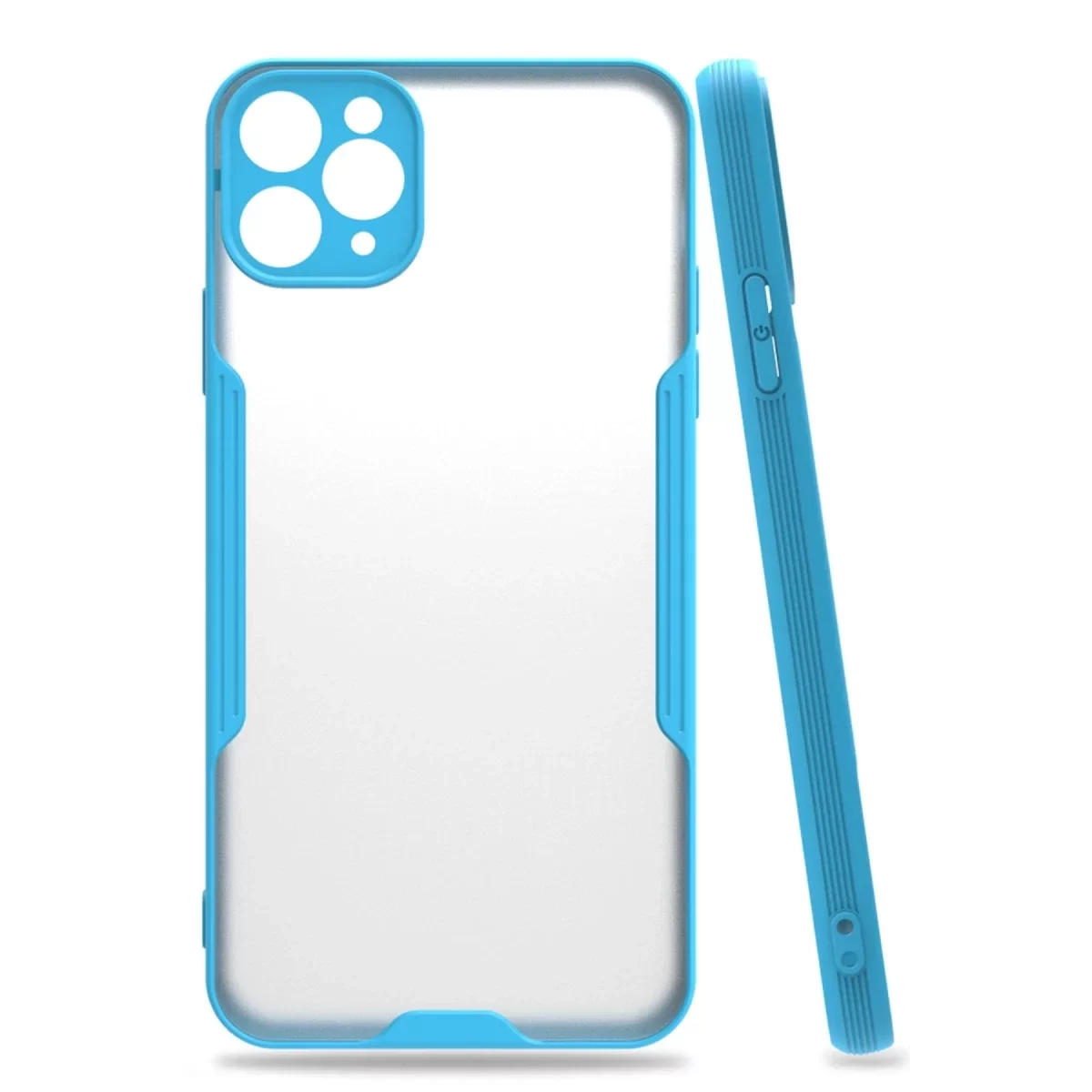 Newface Apple iPhone 11 Pro Max Kılıf Platin Silikon - Mavi