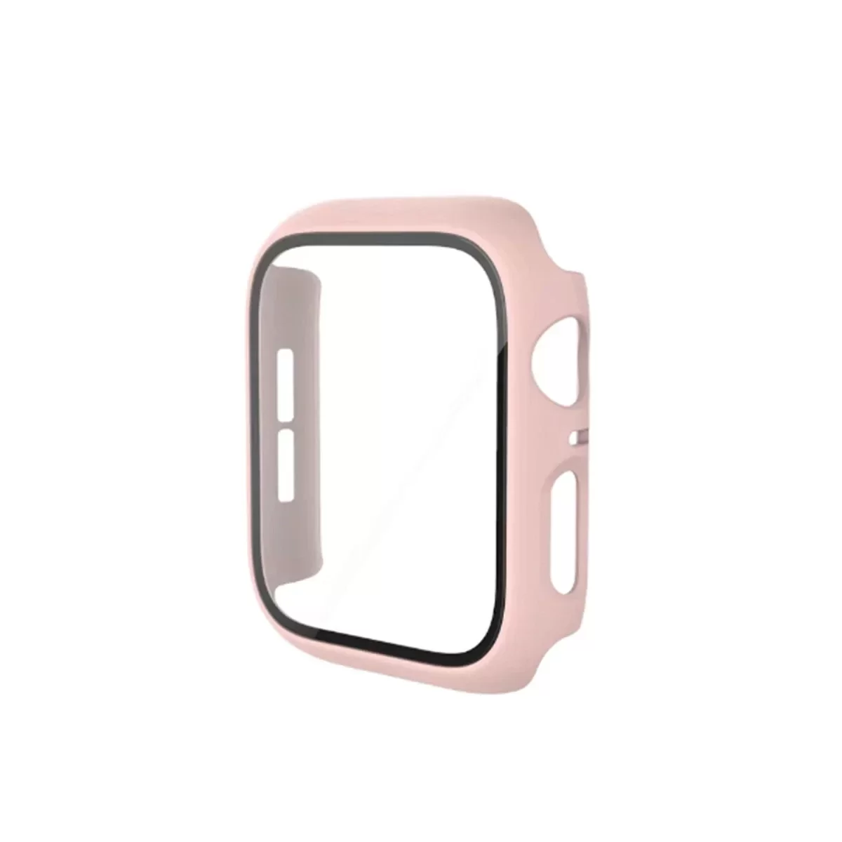 Newface Apple Watch 41mm Camlı Kasa Ekran Koruyucu - Pembe