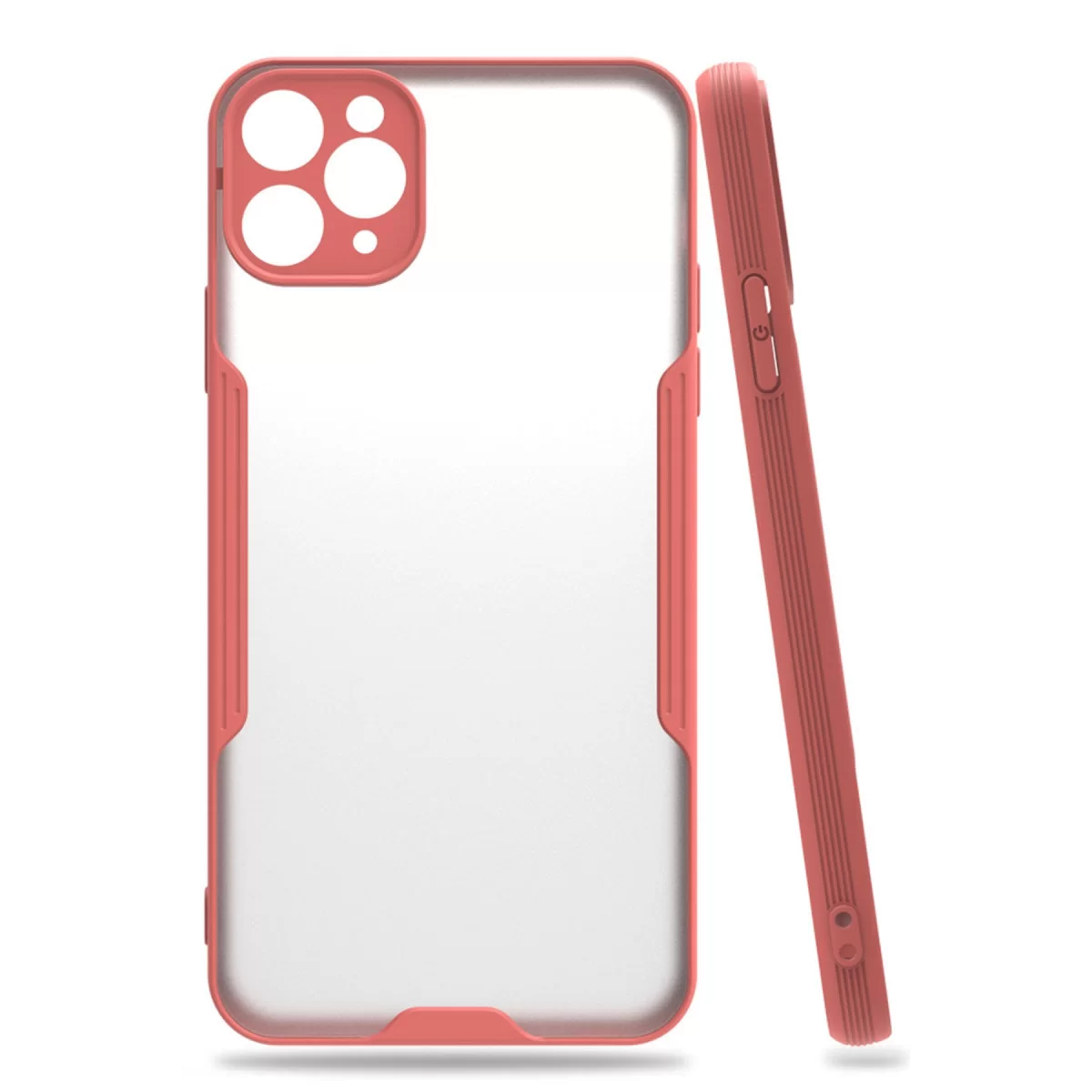 Newface Apple iPhone 11 Pro Max Kılıf Platin Silikon - Pembe