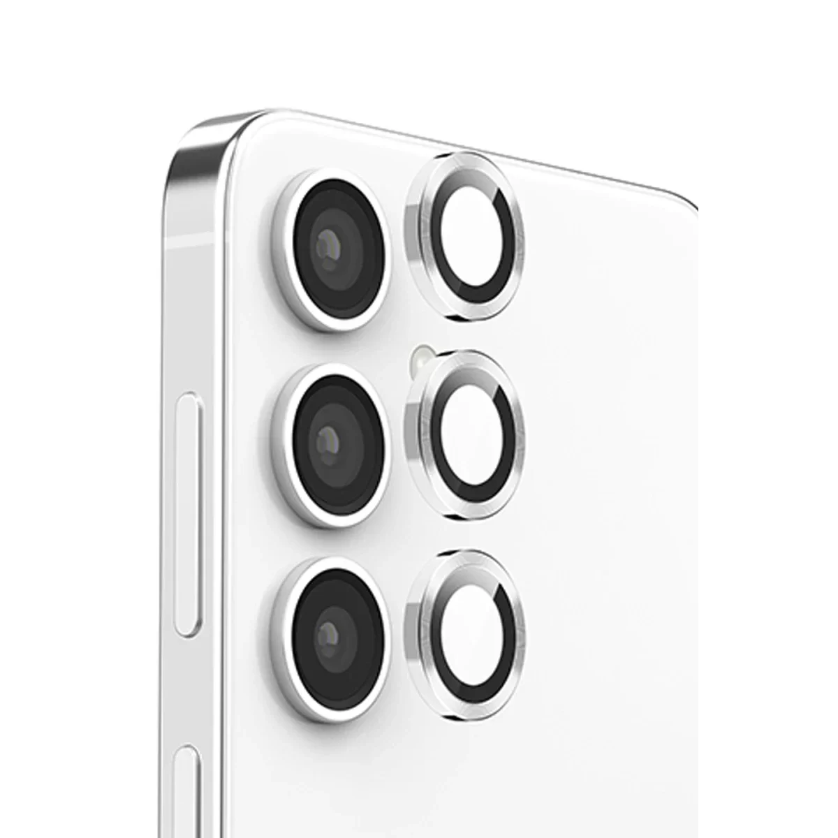 Newface Samsung Galaxy S25 Plus Raze Metal Kamera Lens - Gümüş