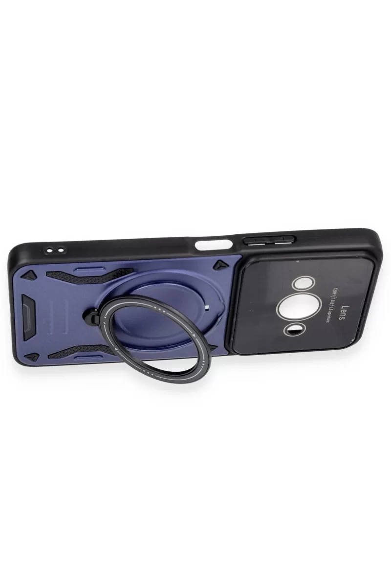 Newface Xiaomi Poco C61 Kılıf Joy Lens Standlı Kapak - Koyu Yeşil
