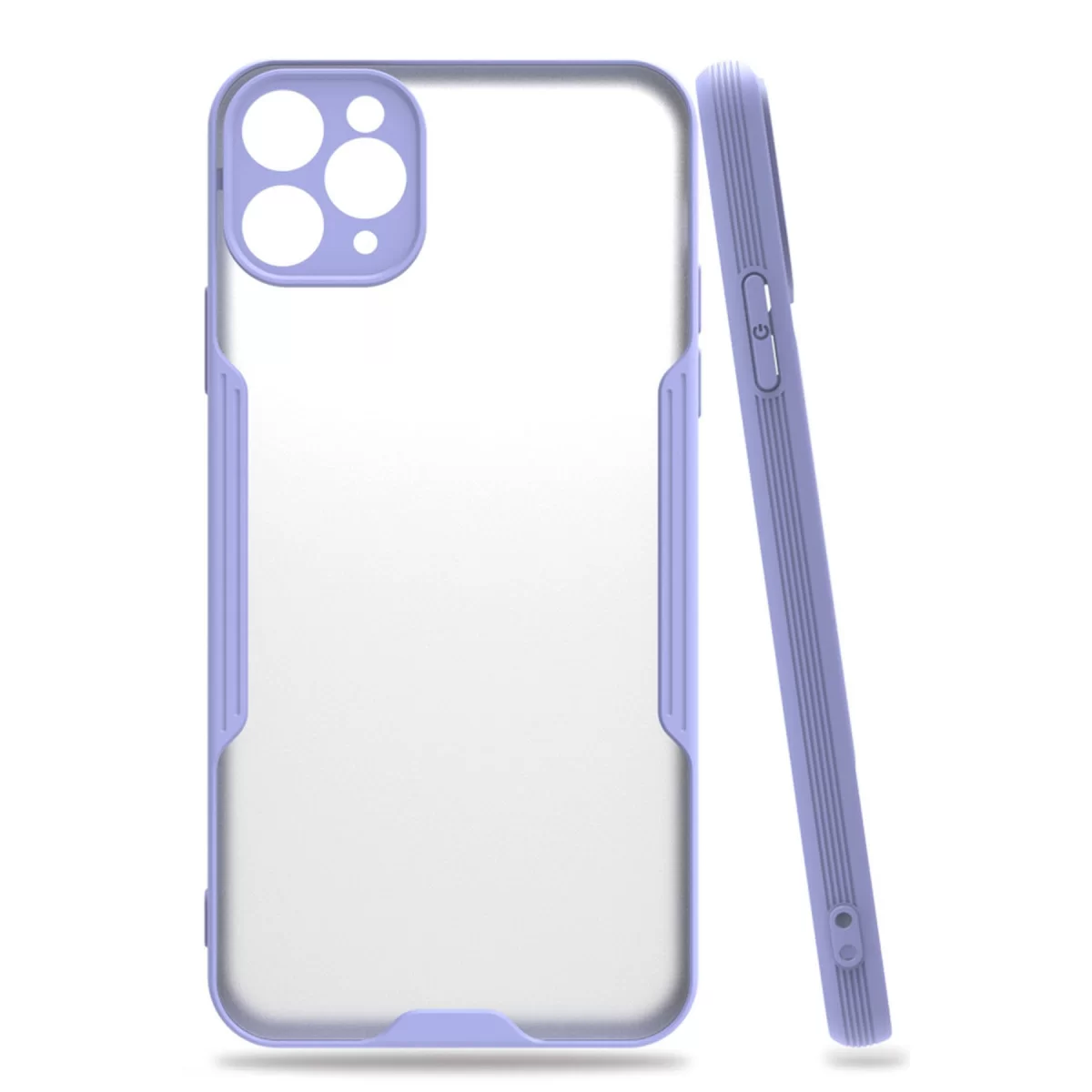 Newface Apple iPhone 11 Pro Max Kılıf Platin Silikon - Lila