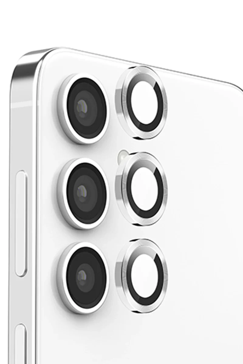 Newface Samsung Galaxy S25 Raze Metal Kamera Lens - Gümüş