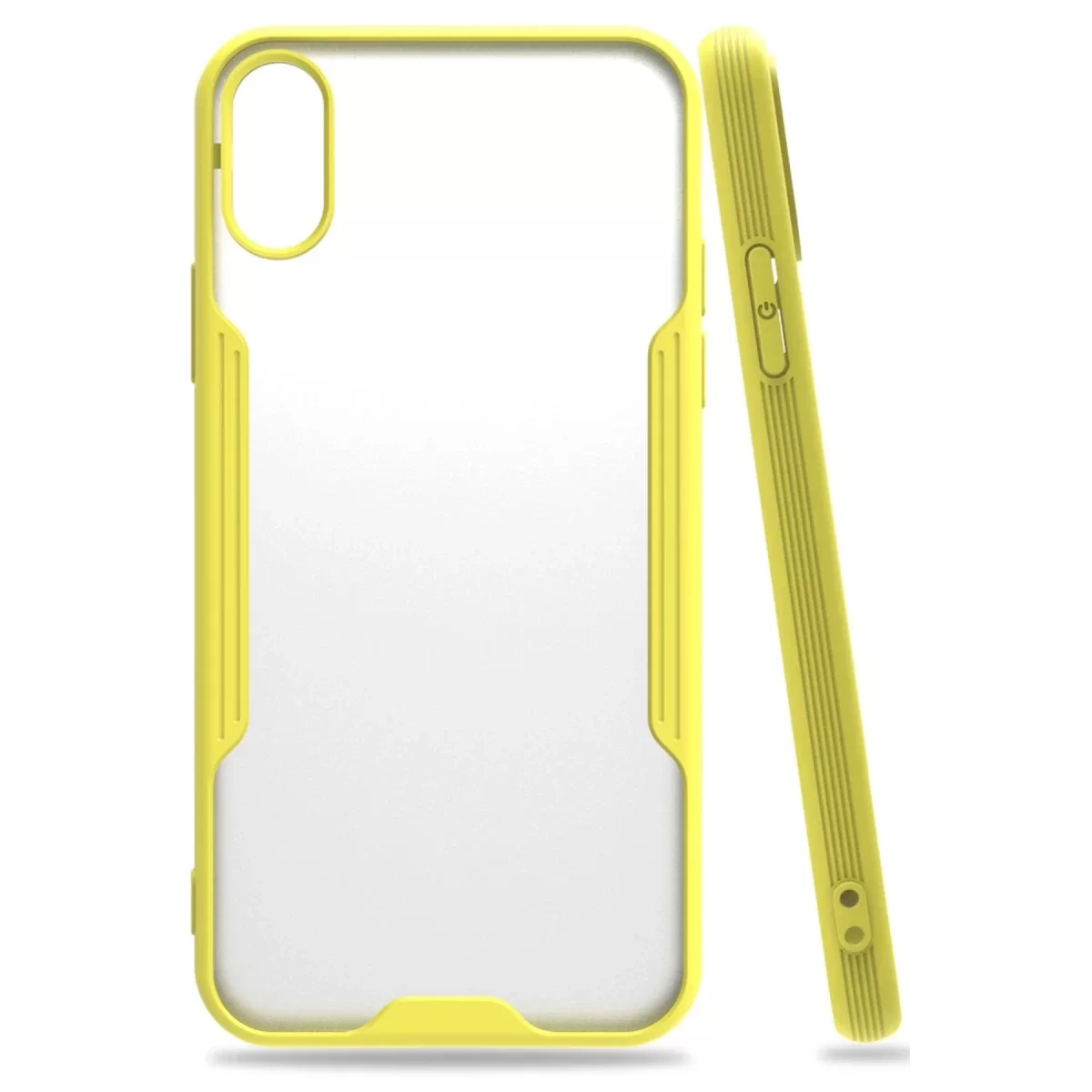 Newface Apple iPhone X Kılıf Platin Silikon - Sarı