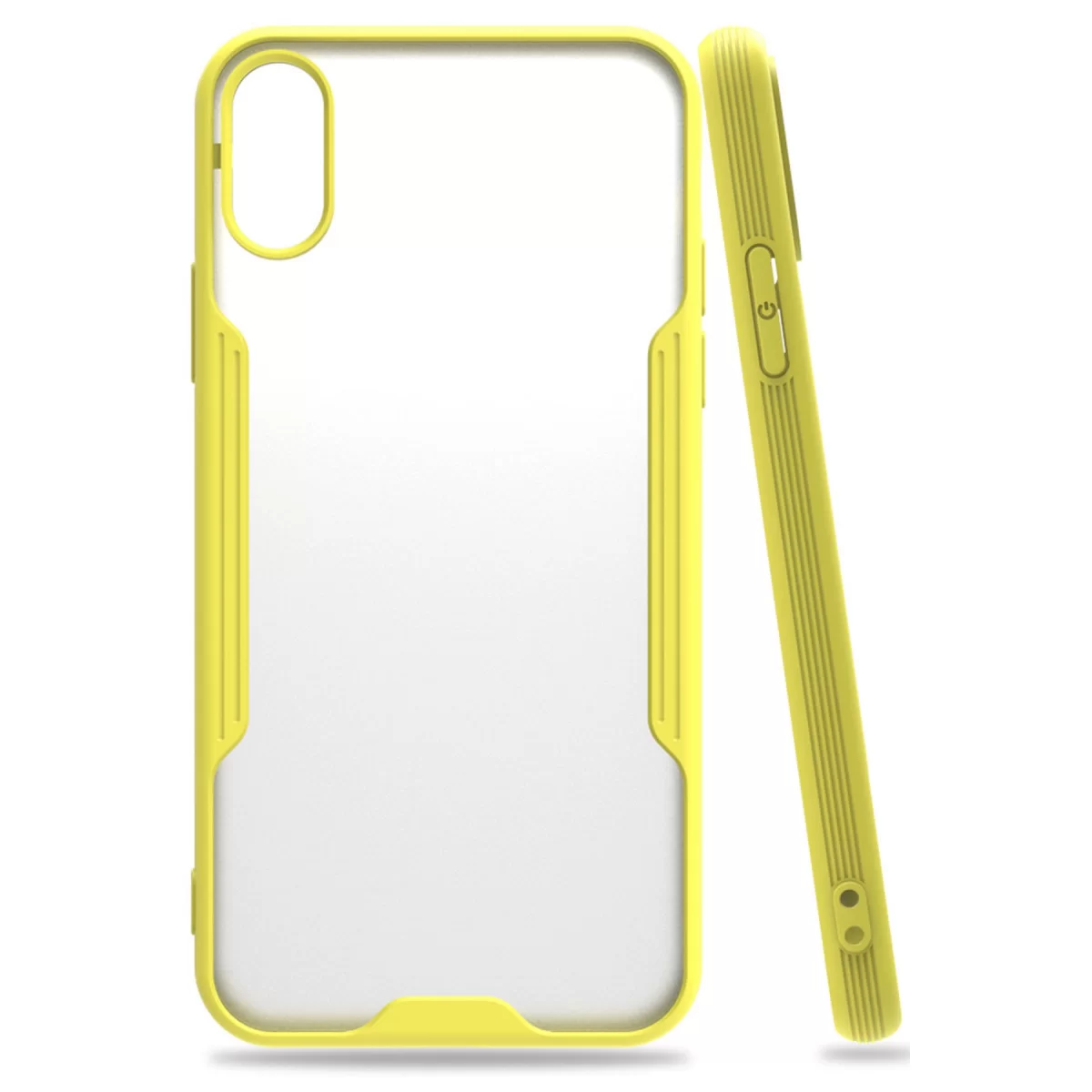 Newface Apple iPhone X Kılıf Platin Silikon - Sarı