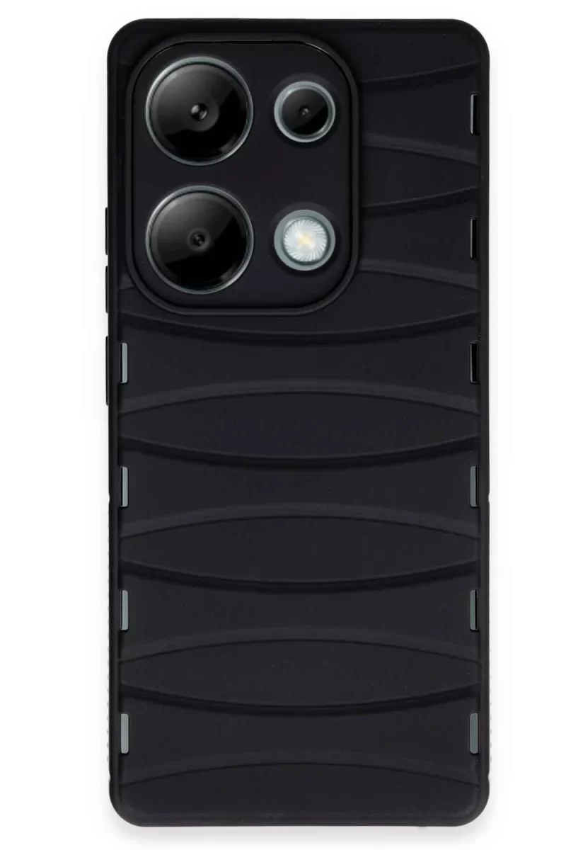 Newface Xiaomi Redmi Note 13 Pro 4G Kılıf Bibercas Silikon Kapak - Siyah
