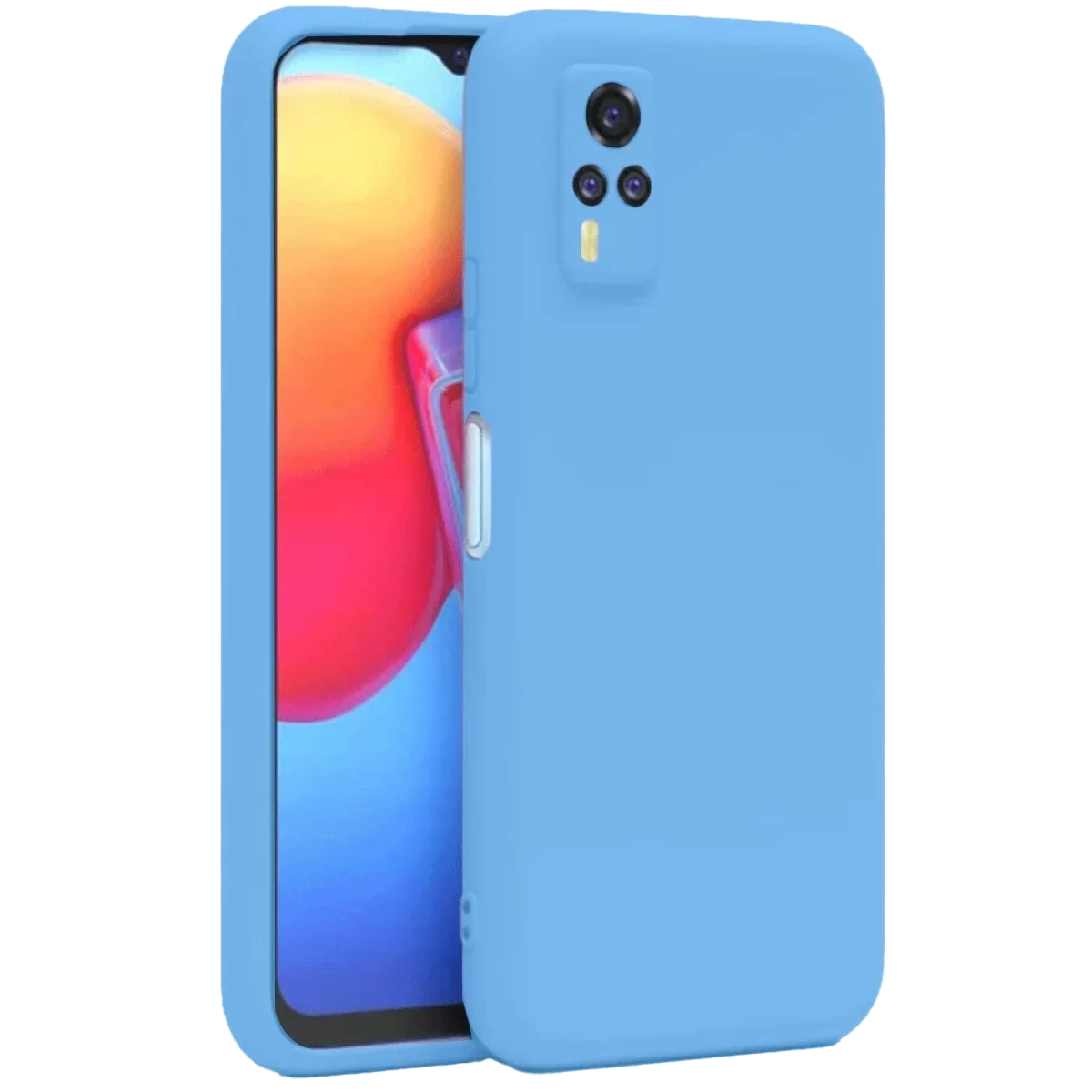 Newface Vivo Y53S Kılıf Nano içi Kadife Silikon - Mavi
