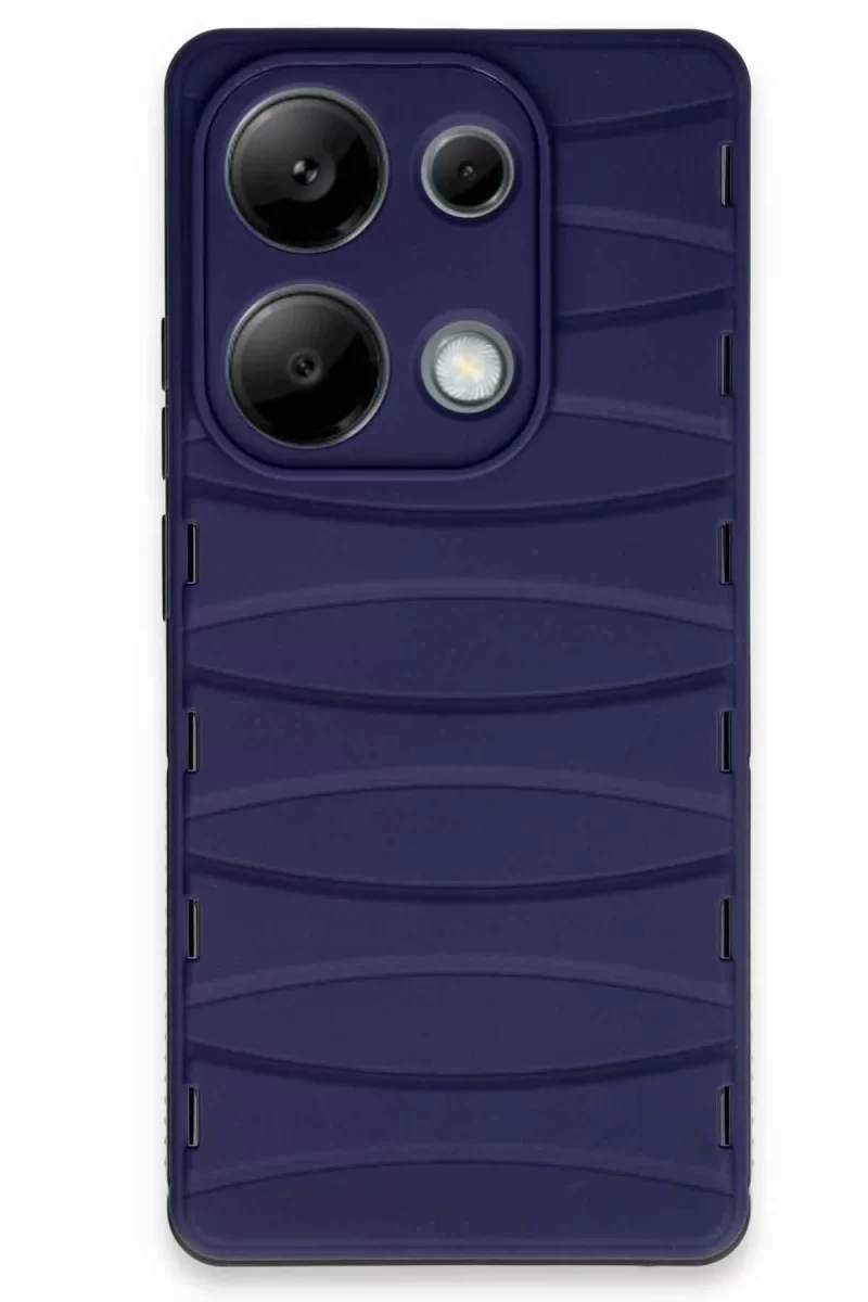 Newface Xiaomi Redmi Note 13 Pro 4G Kılıf Bibercas Silikon Kapak - Lacivert