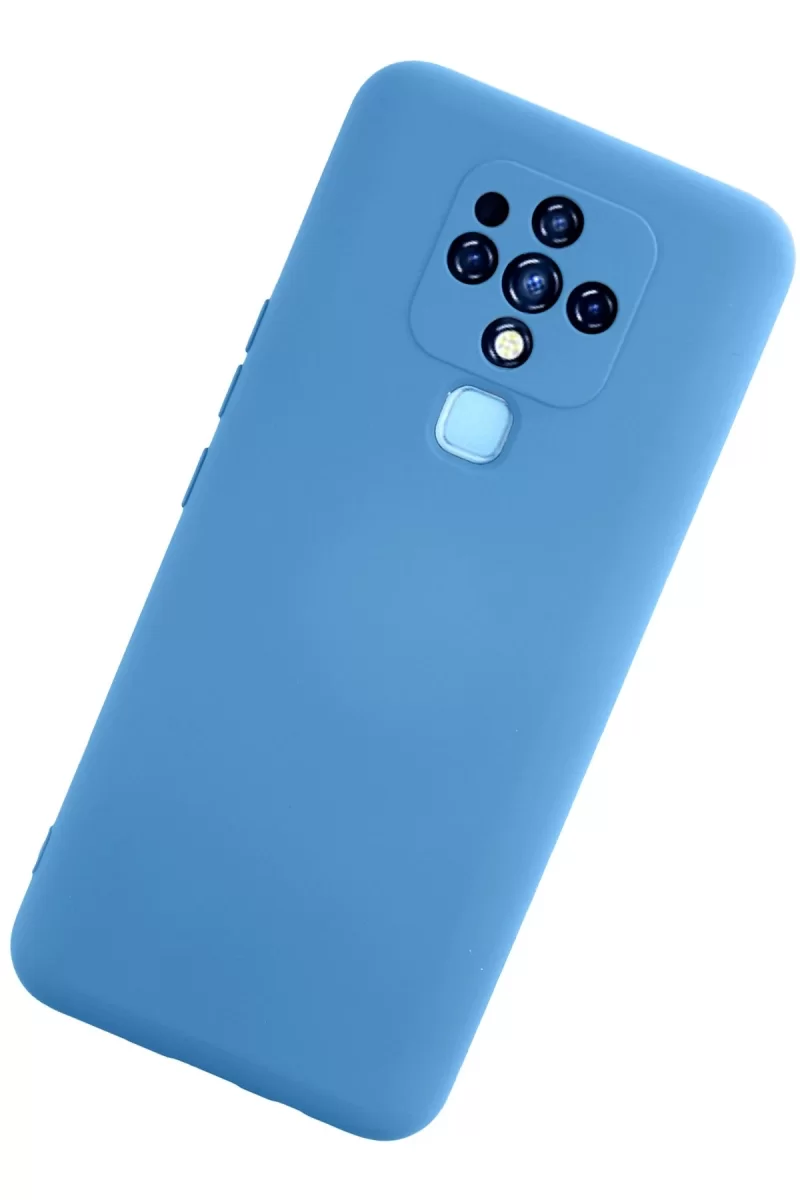 Newface Tecno Camon 16 Kılıf Nano içi Kadife Silikon - Mavi