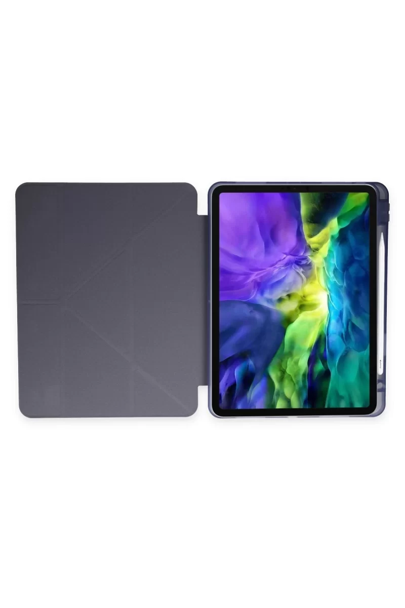 Newface Apple iPad Pro 11 (2024) Kılıf Kalemlikli Mars Tablet Kılıfı - Lavender