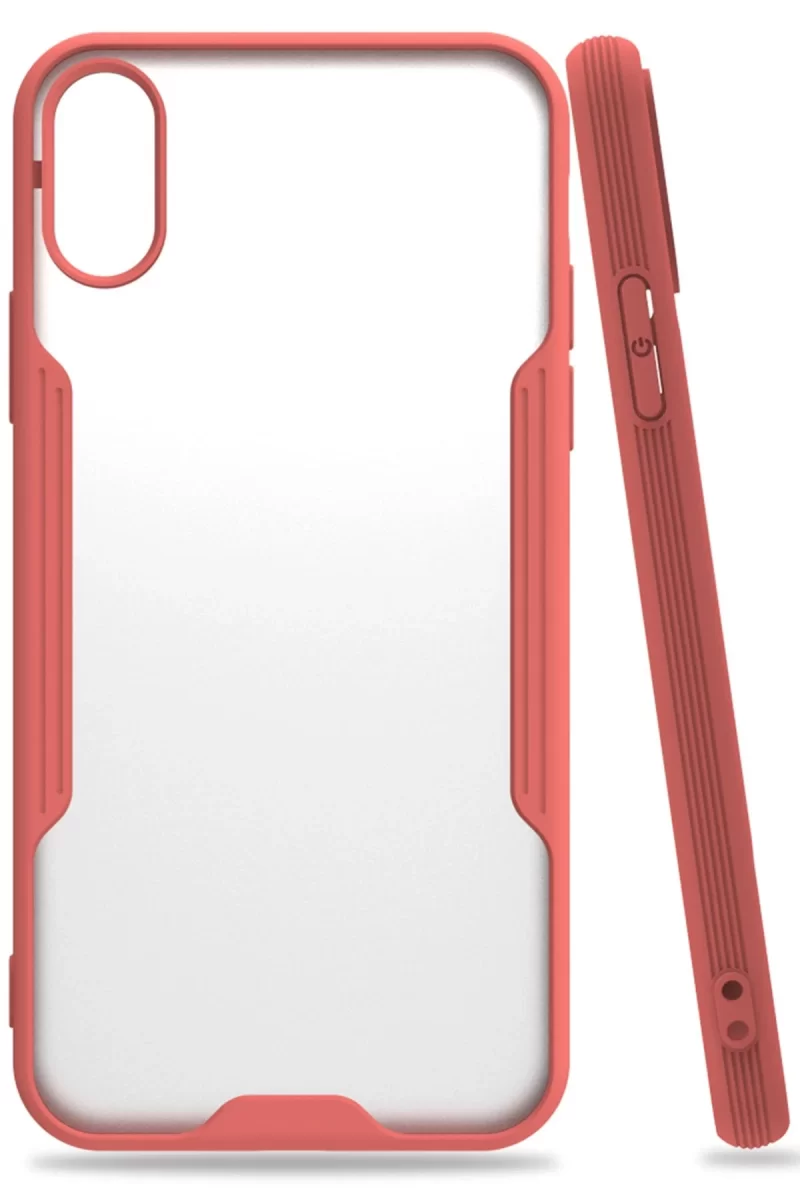 Newface Apple iPhone X Kılıf Platin Silikon - Pembe