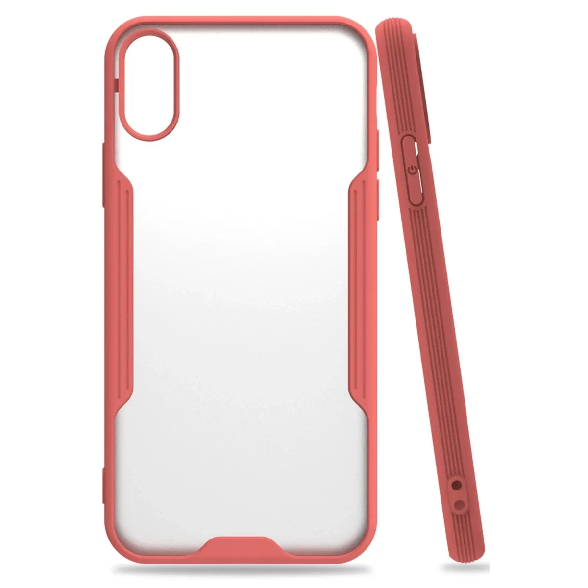 Newface Apple iPhone X Kılıf Platin Silikon - Pembe
