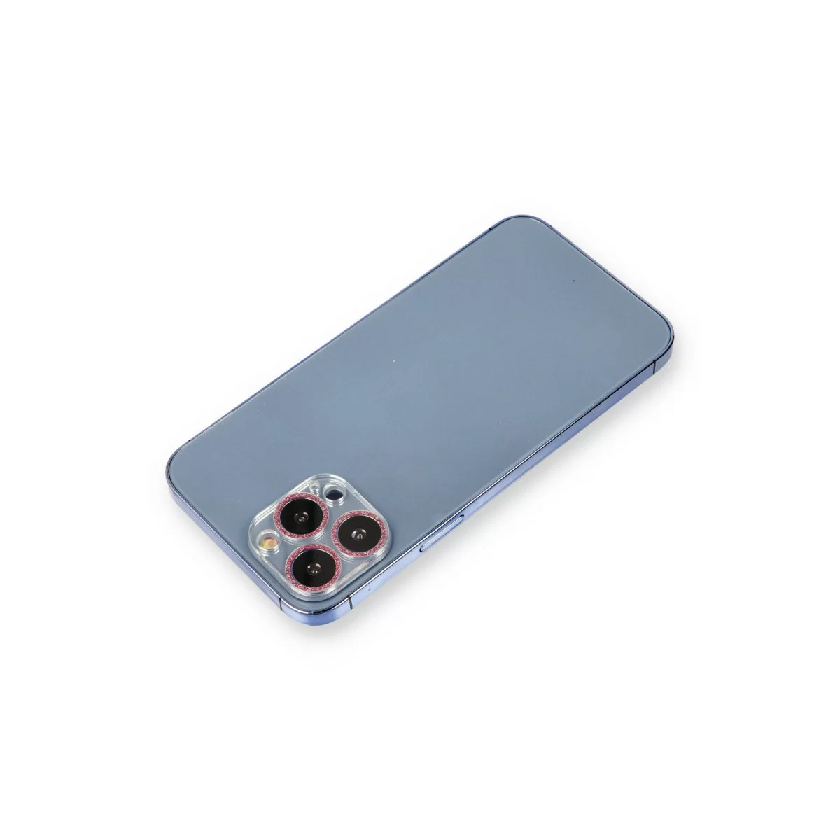 Newface Apple iPhone 12 Pro Max Shine Kamera Lens Koruma Cam - Pembe