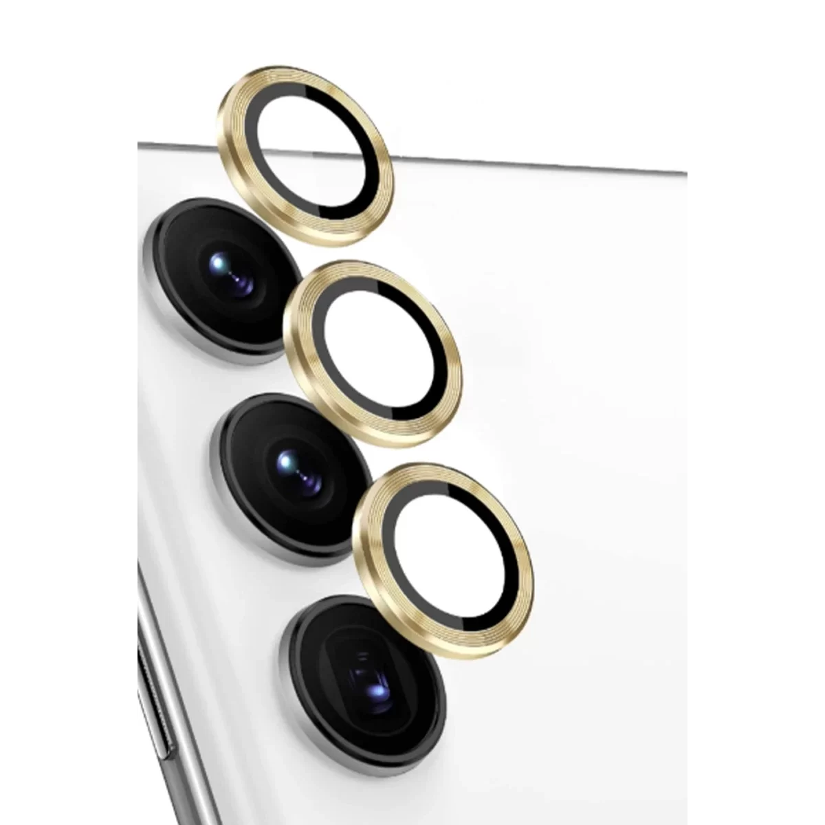 Newface Samsung Galaxy S24 FE Raze Metal Kamera Lens - Sarı