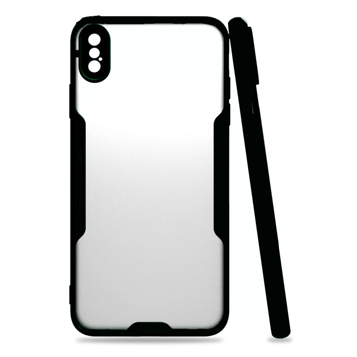 Newface Apple iPhone XS Max Kılıf Platin Silikon - Siyah