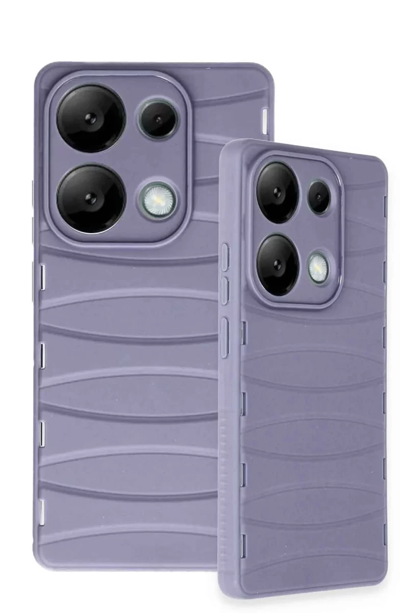 Newface Xiaomi Redmi Note 13 Pro 4G Kılıf Bibercas Silikon Kapak - Lila