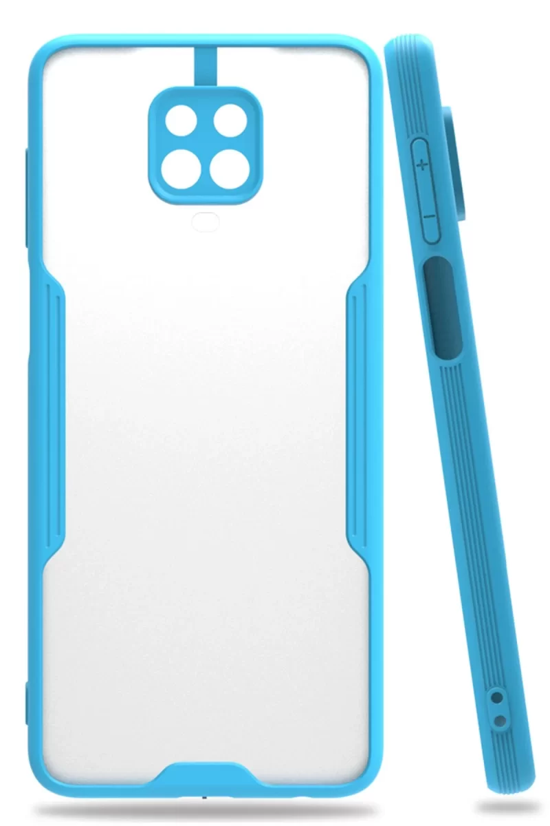 Newface Xiaomi Redmi Note 9S Kılıf Platin Silikon - Mavi