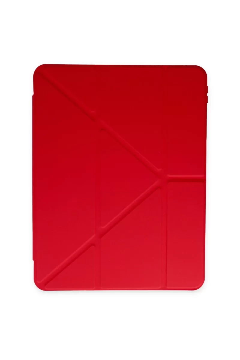 Newface Apple iPad Pro 11 (2024) Kılıf Kalemlikli Mars Tablet Kılıfı - Kırmızı