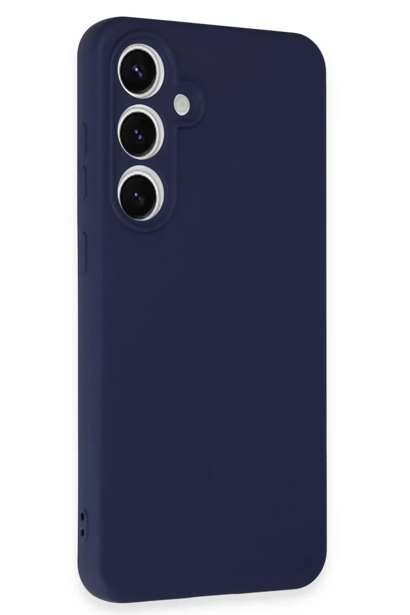 Newface Samsung Galaxy S24 FE Kılıf Nano içi Kadife Silikon - Lacivert