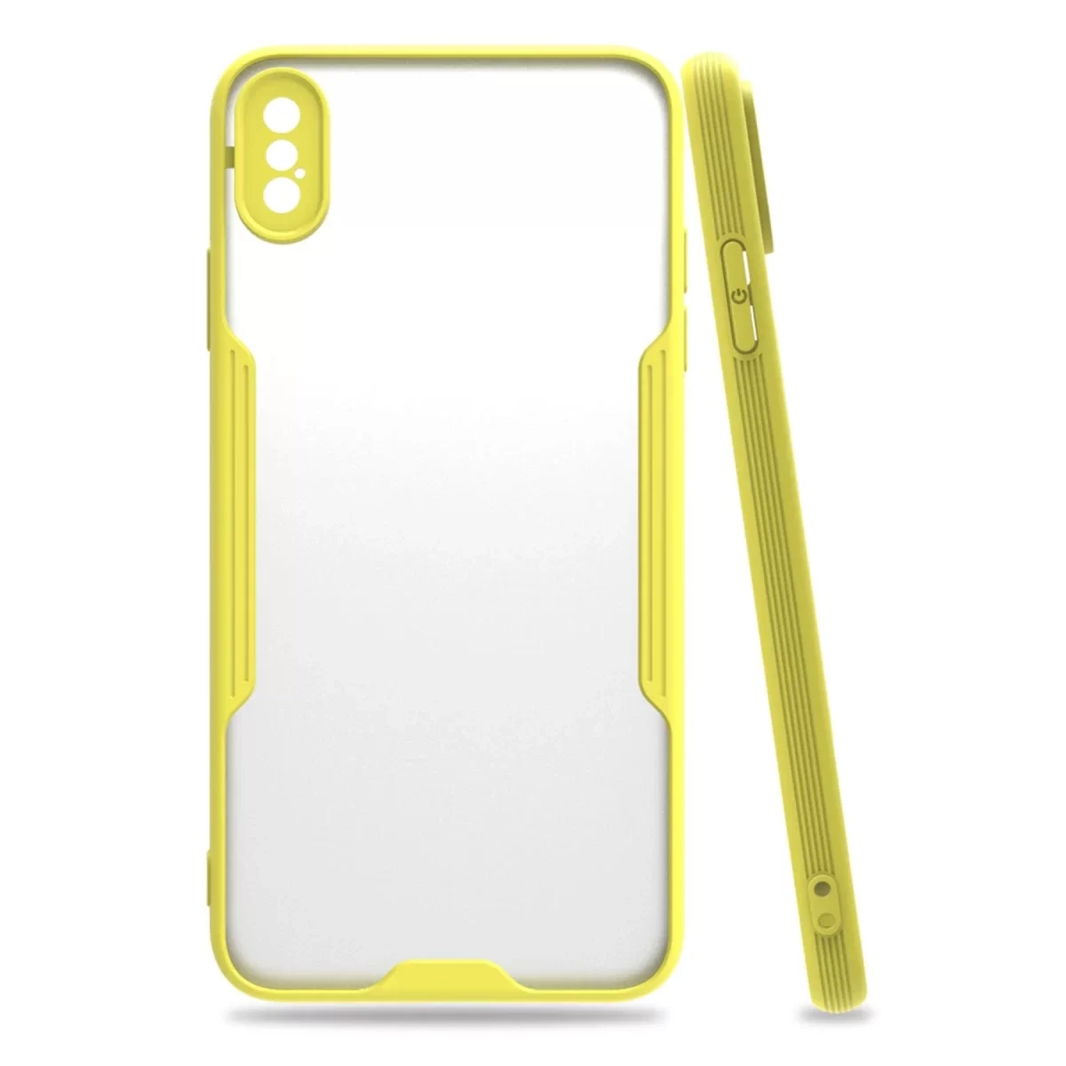 Newface Apple iPhone XS Max Kılıf Platin Silikon - Sarı