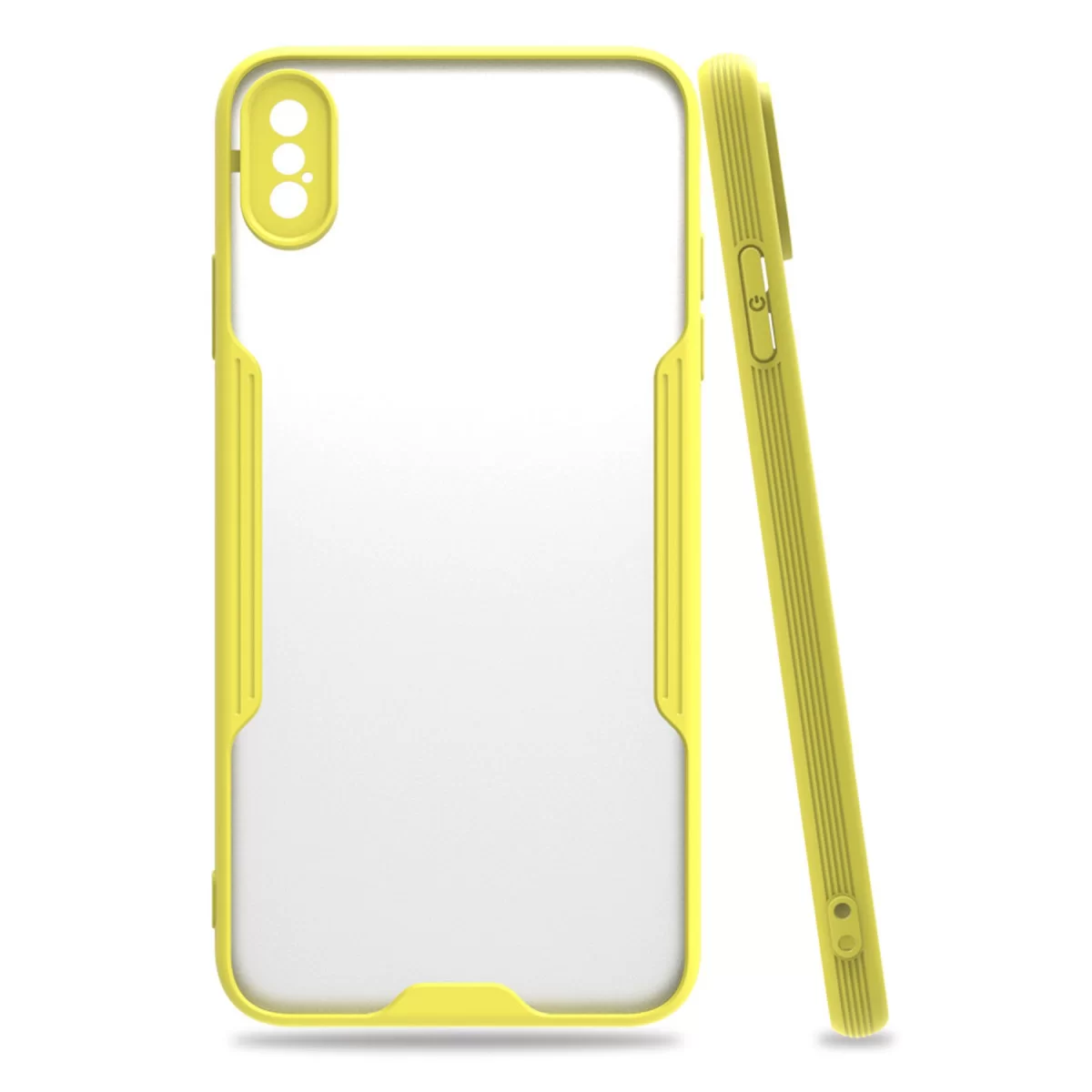 Newface Apple iPhone XS Max Kılıf Platin Silikon - Sarı