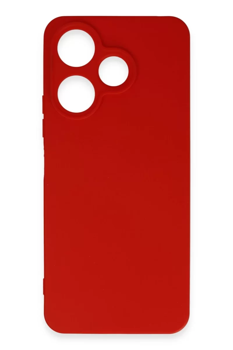 Newface Xiaomi Redmi 13 4G Kılıf First Silikon - Kırmızı