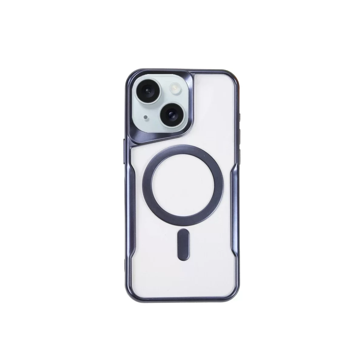 Newface Apple iPhone 15 Plus Kılıf Boyi Magsafe Silikon Kapak - Lacivert