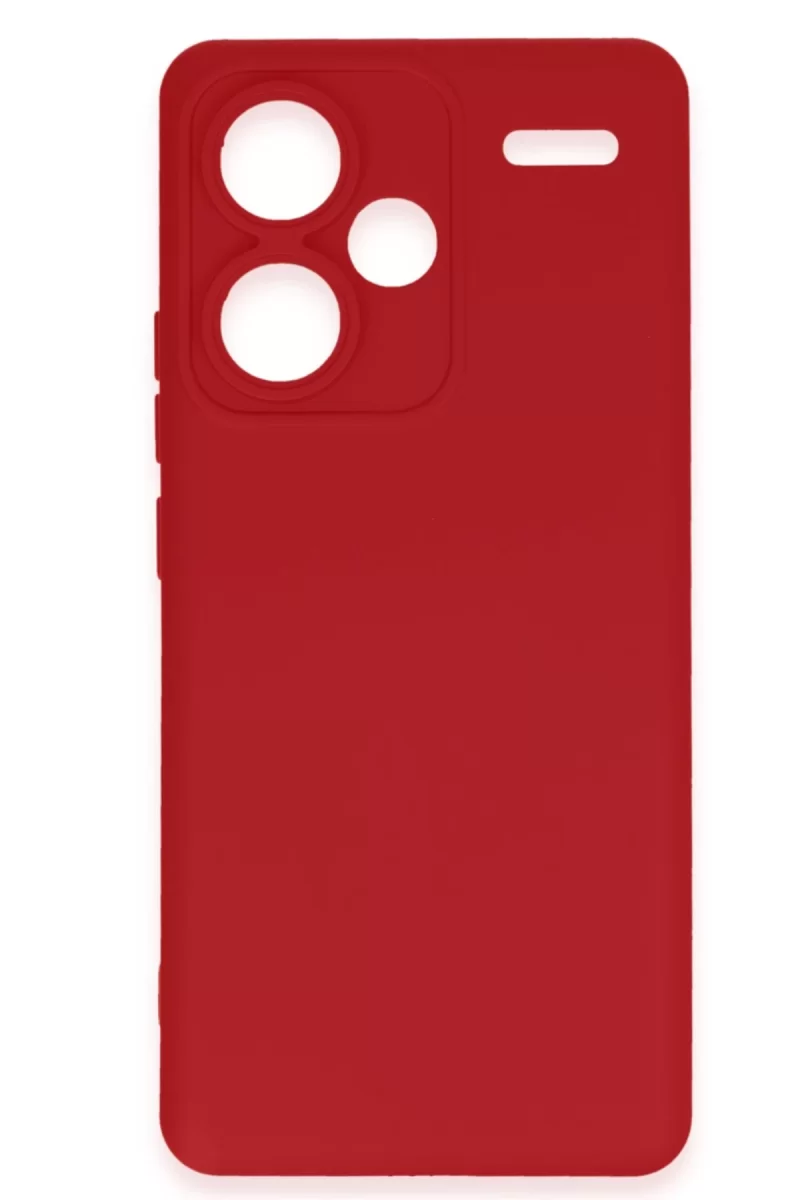 Newface Xiaomi Redmi Note 13 Pro Plus Kılıf Nano içi Kadife Silikon - Kırmızı