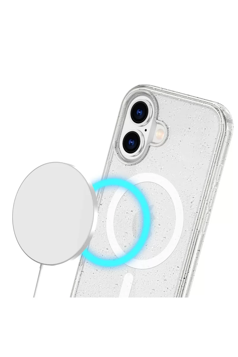 Newface Apple iPhone 16 Plus Kılıf Star Magsafe Kapak - Turuncu