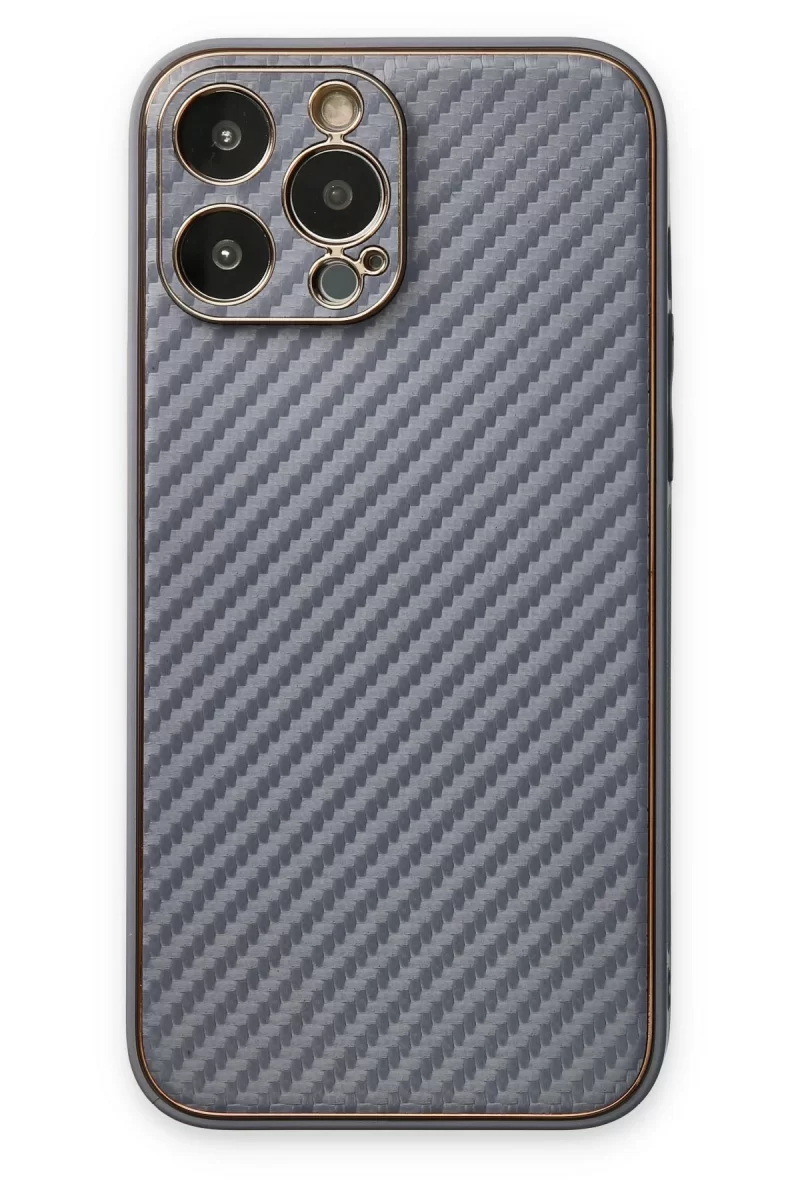 Newface Apple iPhone 13 Pro Kılıf Coco Karbon Silikon - Gri