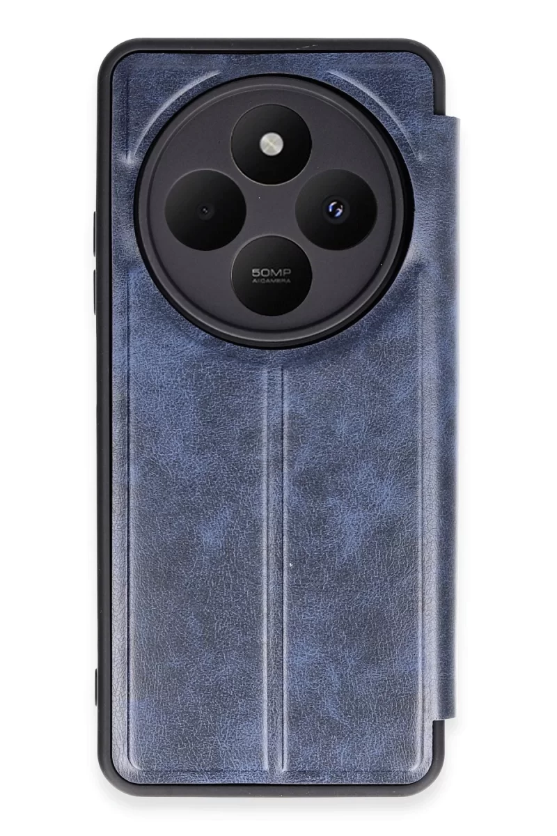 Newface Xiaomi Redmi 14C Kılıf Flip Cover - Lacivert