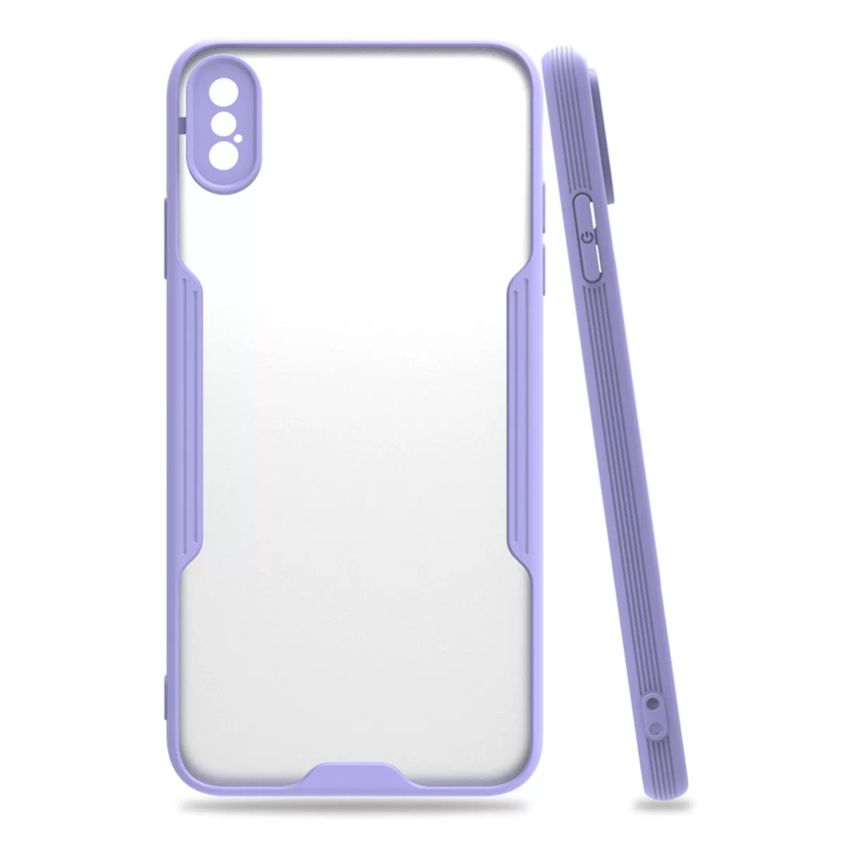 Newface Apple iPhone XS Max Kılıf Platin Silikon - Lila
